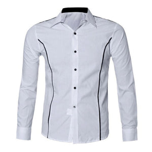 JECKSION Luxury Mens Shirts 2016 Fashion Slim Fit Stylish Shirts Casual Long Sleeve Tops New #LYW